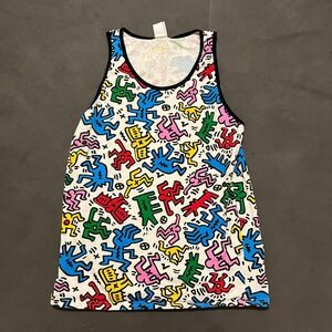 Keith Haring Junk Food Tank Top Men's L Art Pop Graphic‎ Sleeveless Shirt